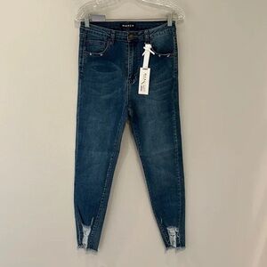 Mango Women's Dark Blue Skinny Jeans